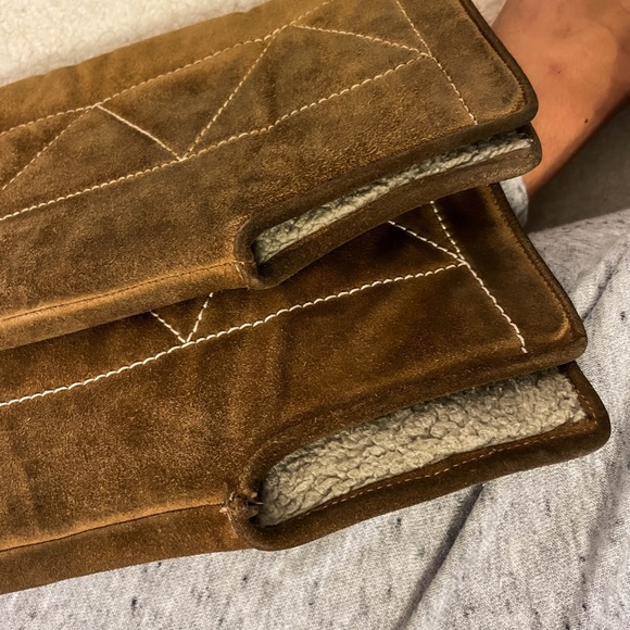 Michael Kors Brown Suede Shearling Tall Boots - Picture 5 of 12